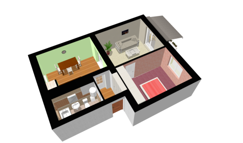 Byt 2+1 Přerov Jižní - půdorys