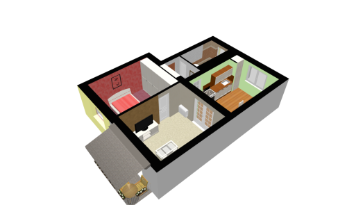 Byt 2+1 Přerov Jižní - půdorys