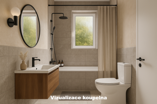 Byt 2+1 Přerov Jižní - koupelna - vizualizace