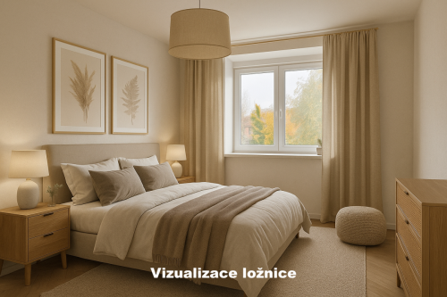 Byt 2+1 Přerov Jižní - ložnice - vizualizace