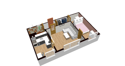 Půdorys Byt 2+1 Přerov Palackého