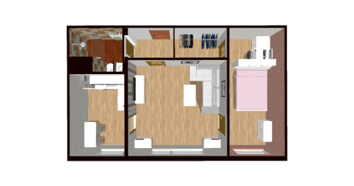 Půdorys Byt 2+1 Přerov Palackého