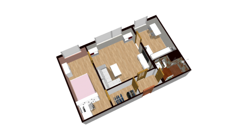 Půdorys Byt 2+1 Přerov Palackého