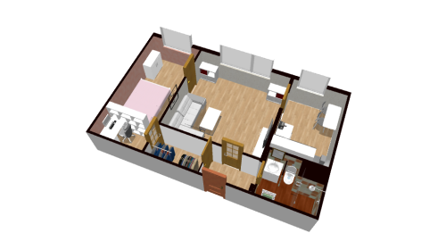 Půdorys Byt 2+1 Přerov Palackého