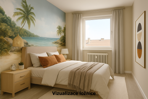 Prodej byt 2+1 Přerov Palackého - vizualizace ložnice