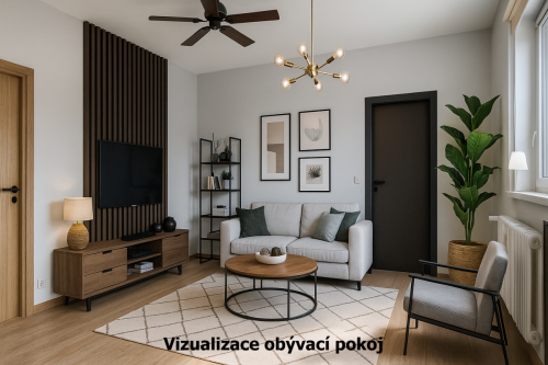 Prodej byt 2+1 Přerov Palackého - vizualizace obývací pokoj