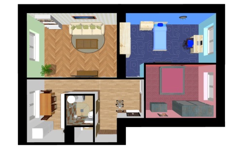 Byt 3+1 Kněžpole - půdorys